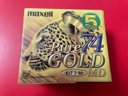 5 x MD`s MAXELL-PURE-74 GOLD mega selten im Originalzustand!